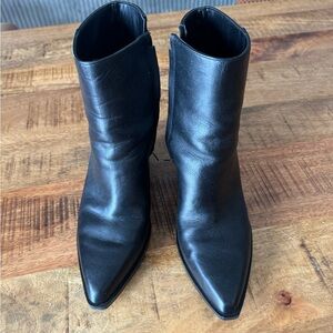 Worn once! Marc Fisher Sleek Black Ankle Booties
